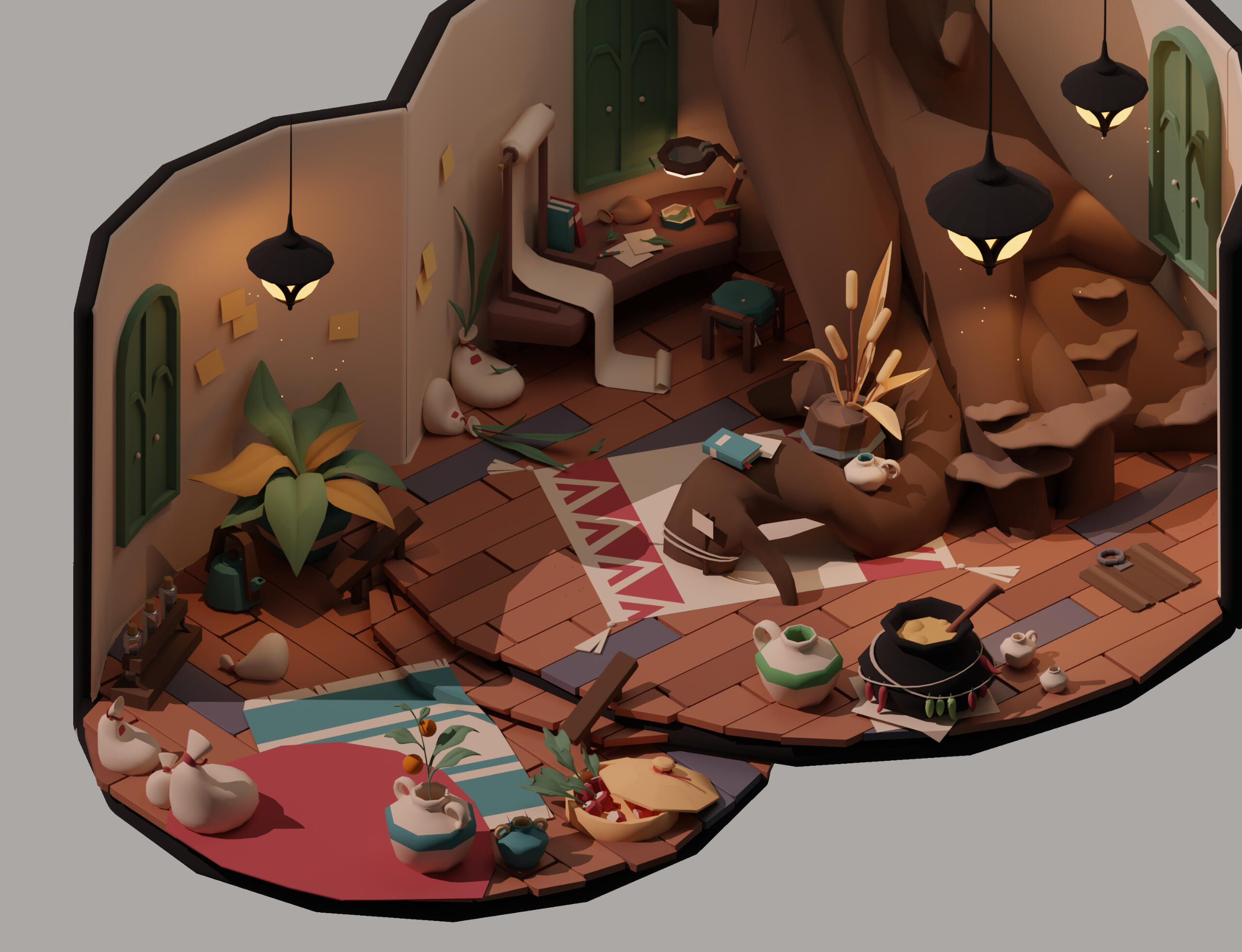 3D environment render